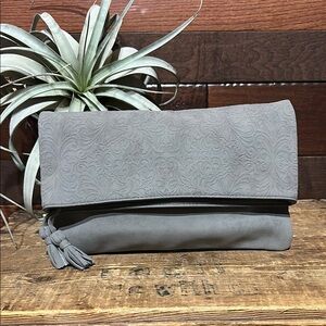 Ion Elegant Gray Clutch Bag